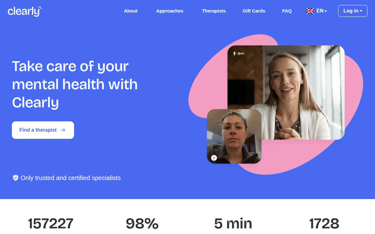 Clearly website preview