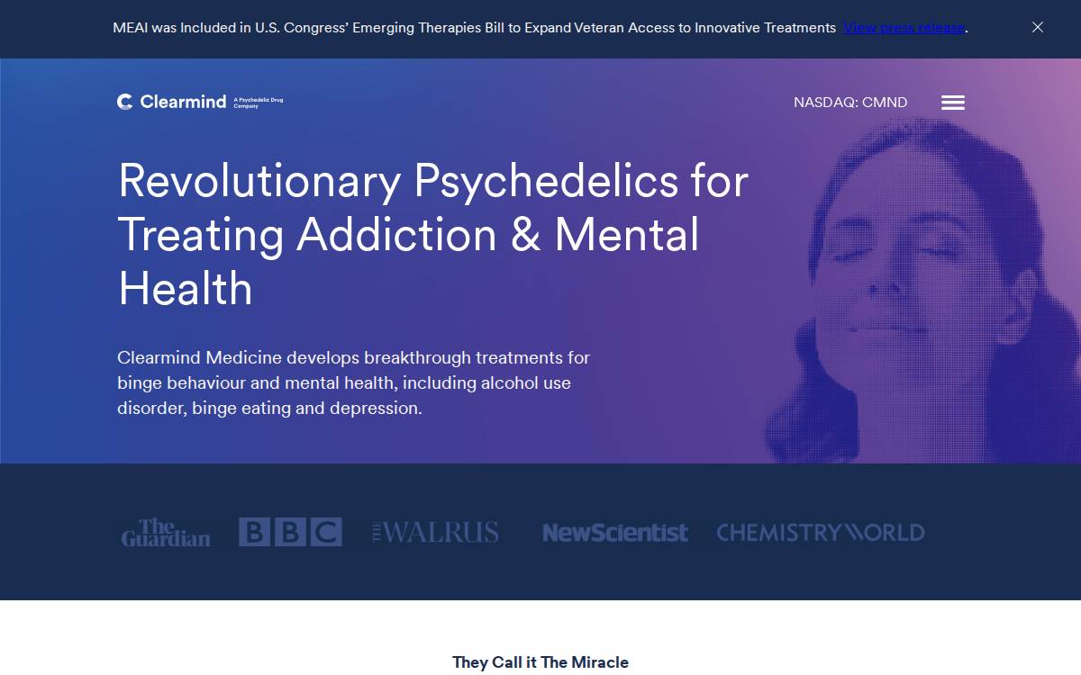 Clearmind Medicine website preview
