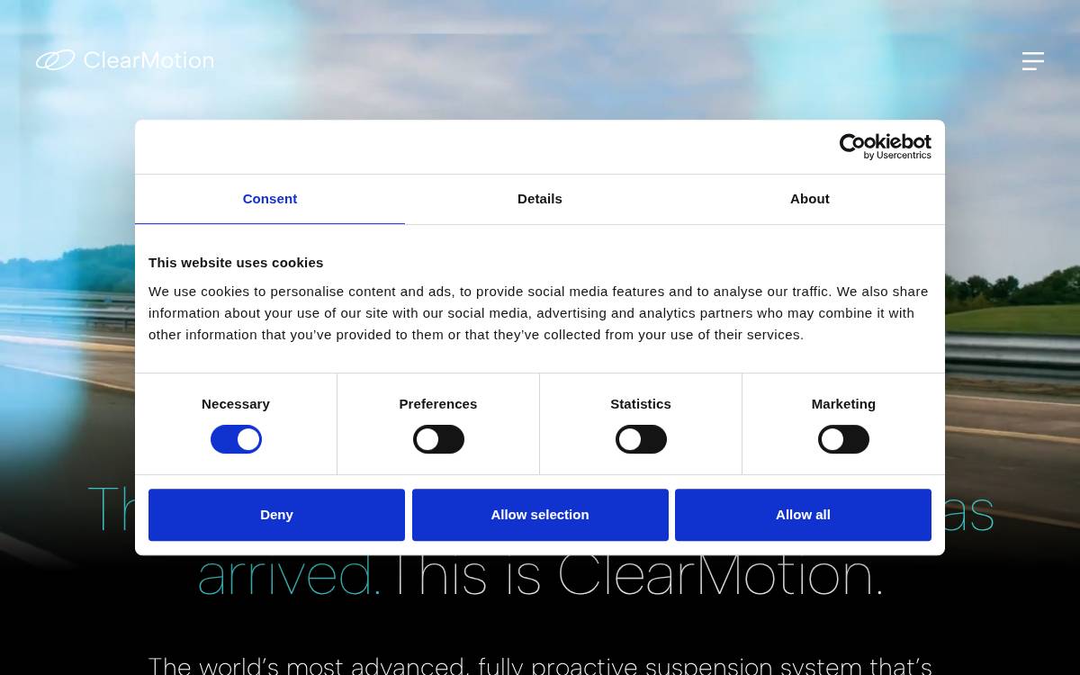 ClearMotion website preview