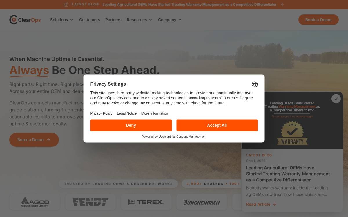 ClearOps website preview