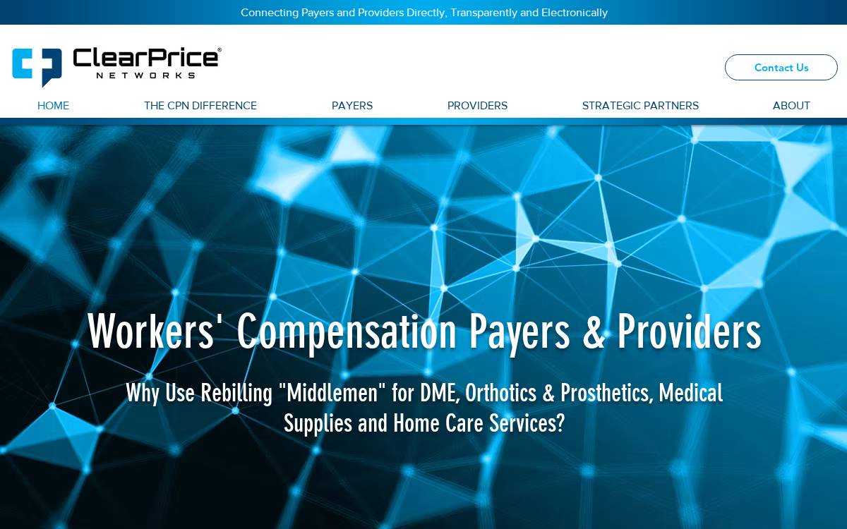 ClearPrice Networks website preview