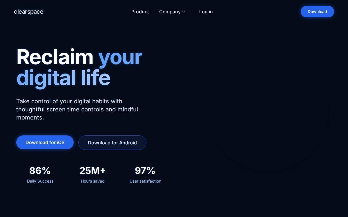 Clearspace website preview