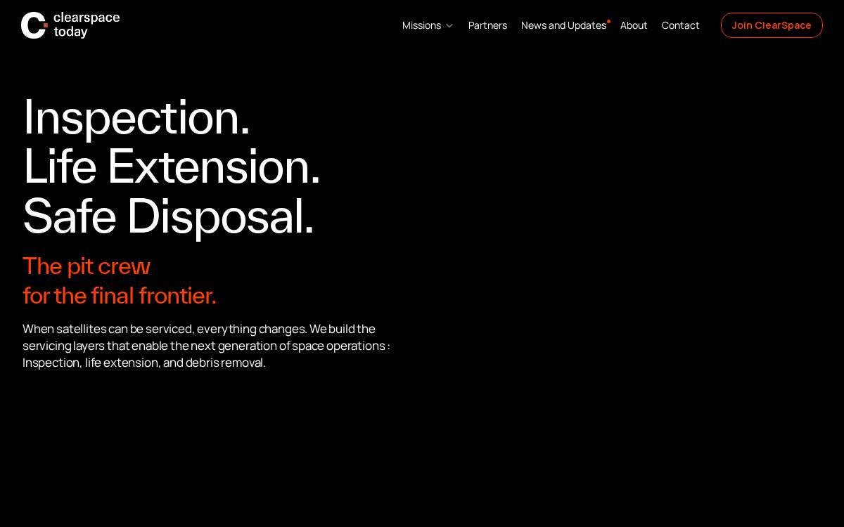 ClearSpace website preview
