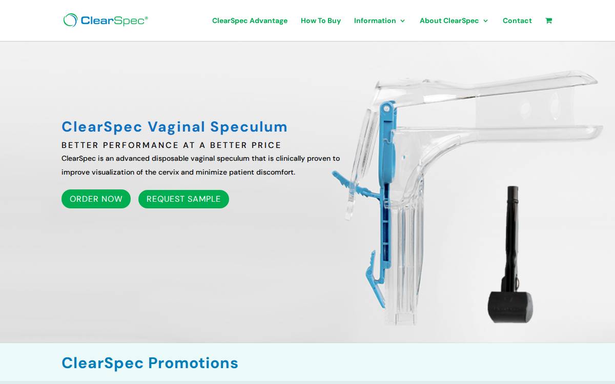 ClearSpec website preview