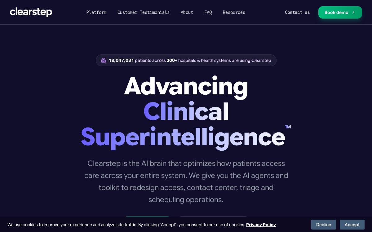 Clearstep website preview