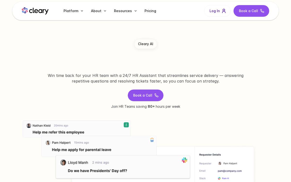 Cleary website preview