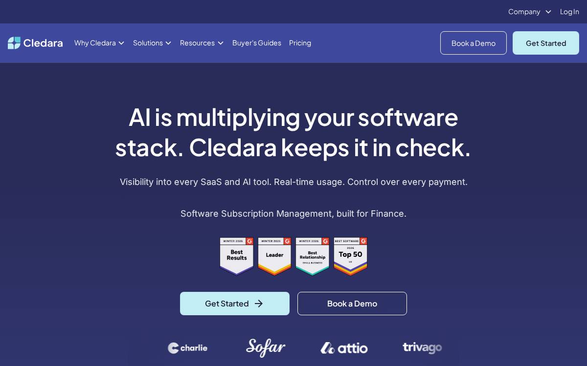 Cledara website preview