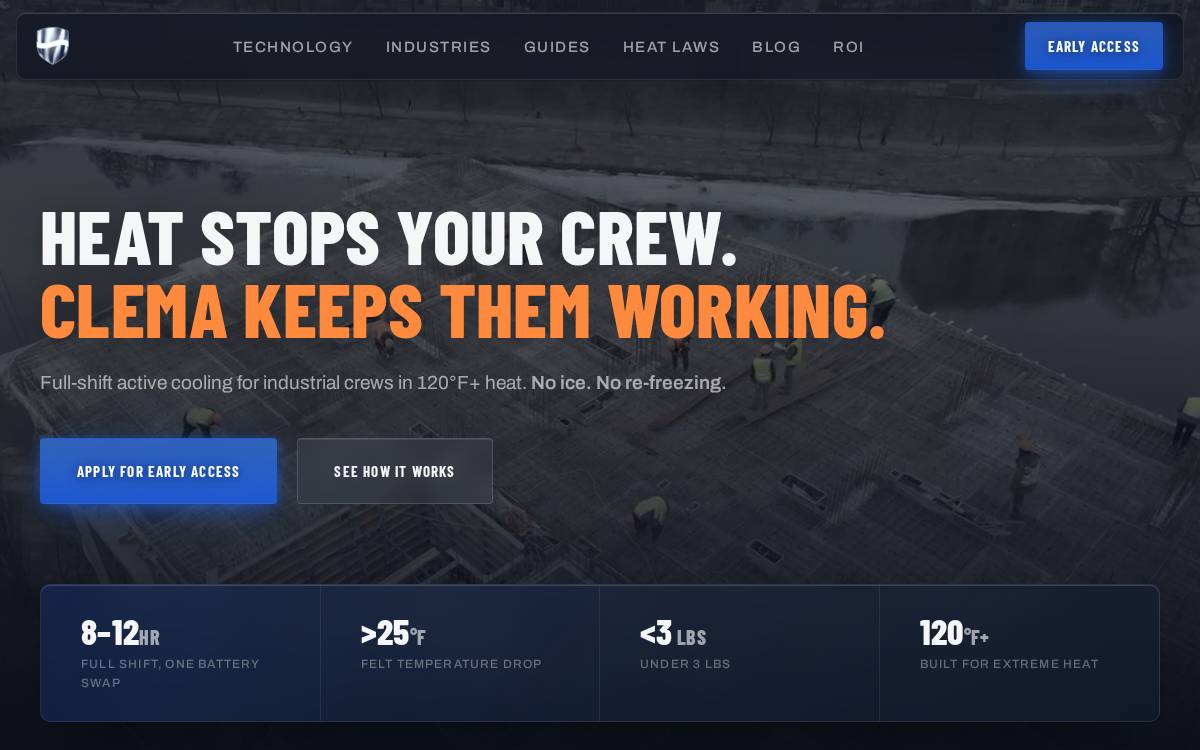 Clema website preview