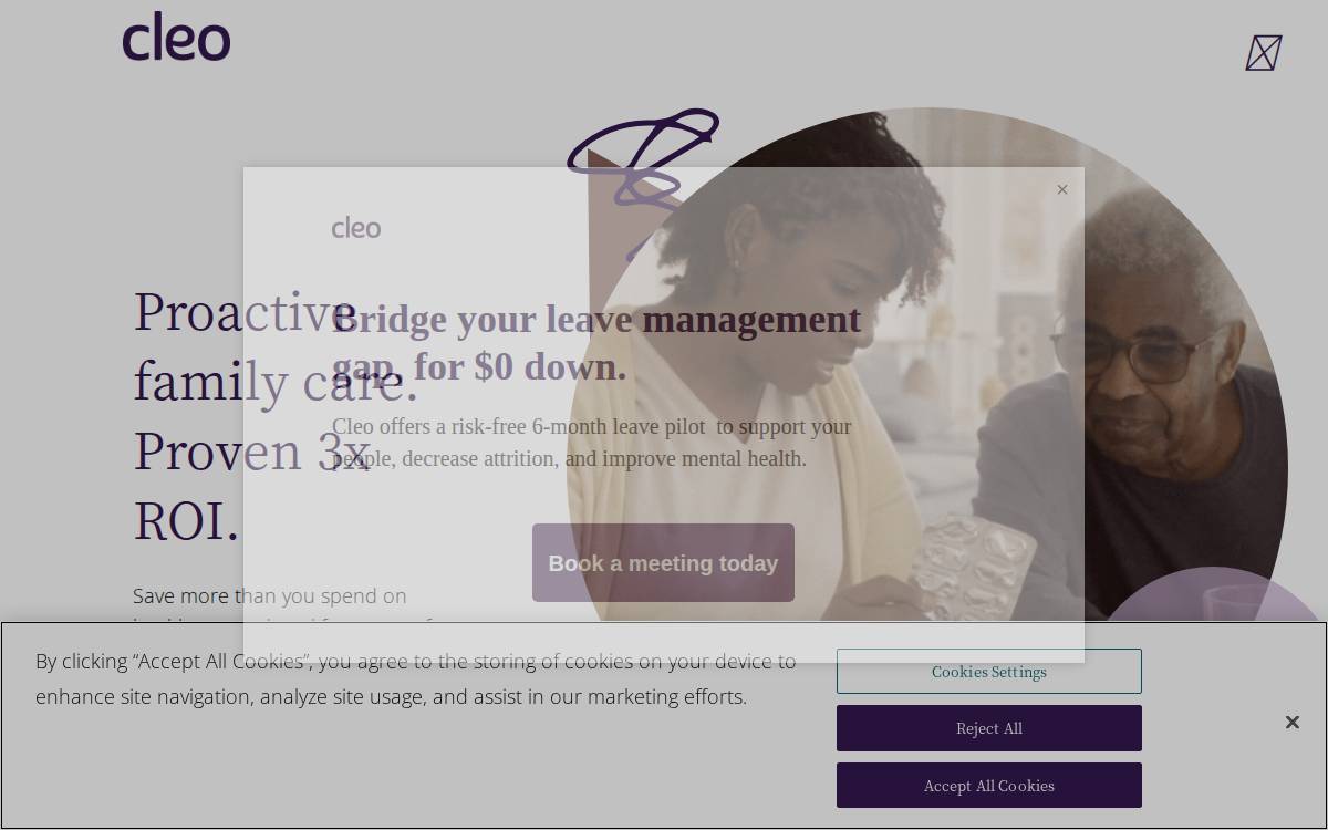 Cleo website preview