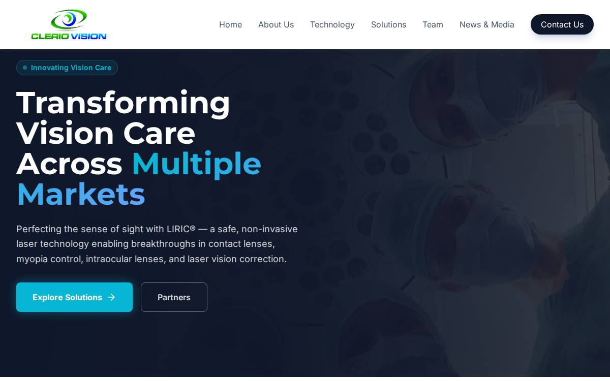 Clerio Vision website preview