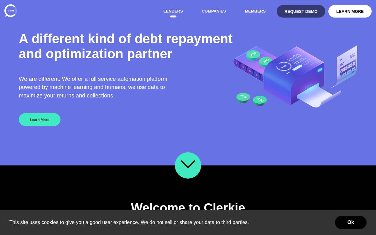 Clerkie website preview