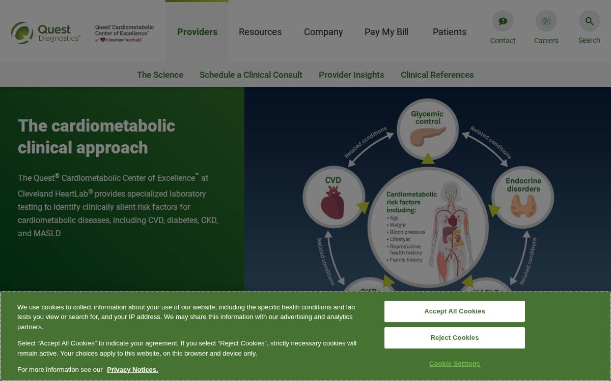 Cleveland HeartLab website preview