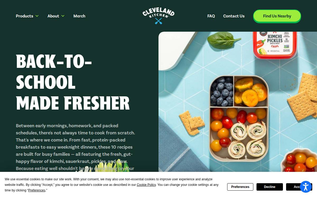 Cleveland Kitchen website preview