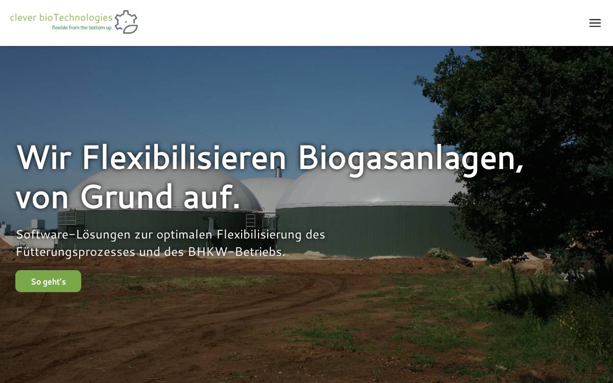 clever bioTechnologies website preview