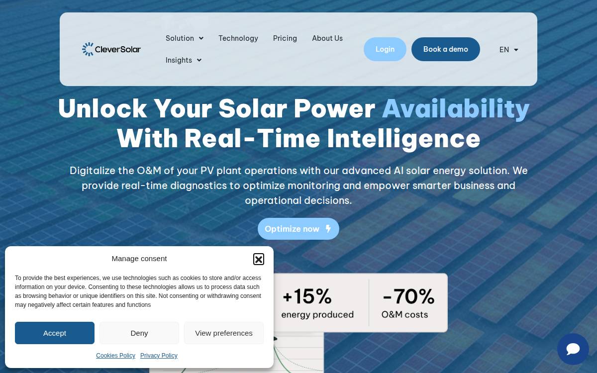 Clever Solar Devices website preview