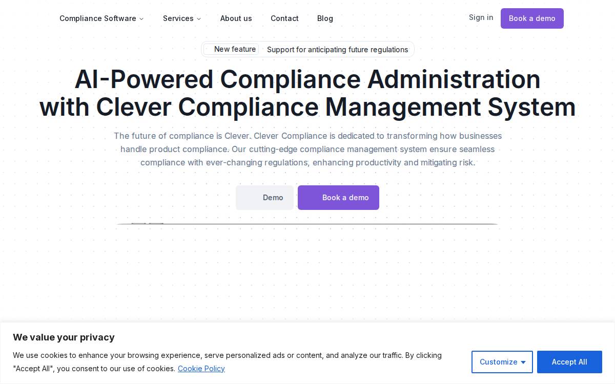 Clevercompliance website preview