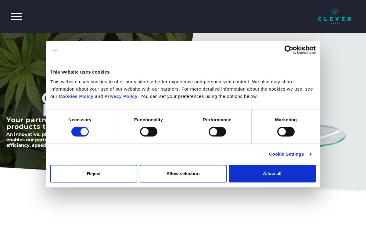Clever Leaves website preview