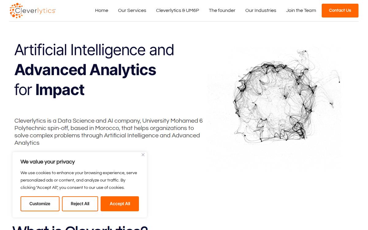 Cleverlytics website preview