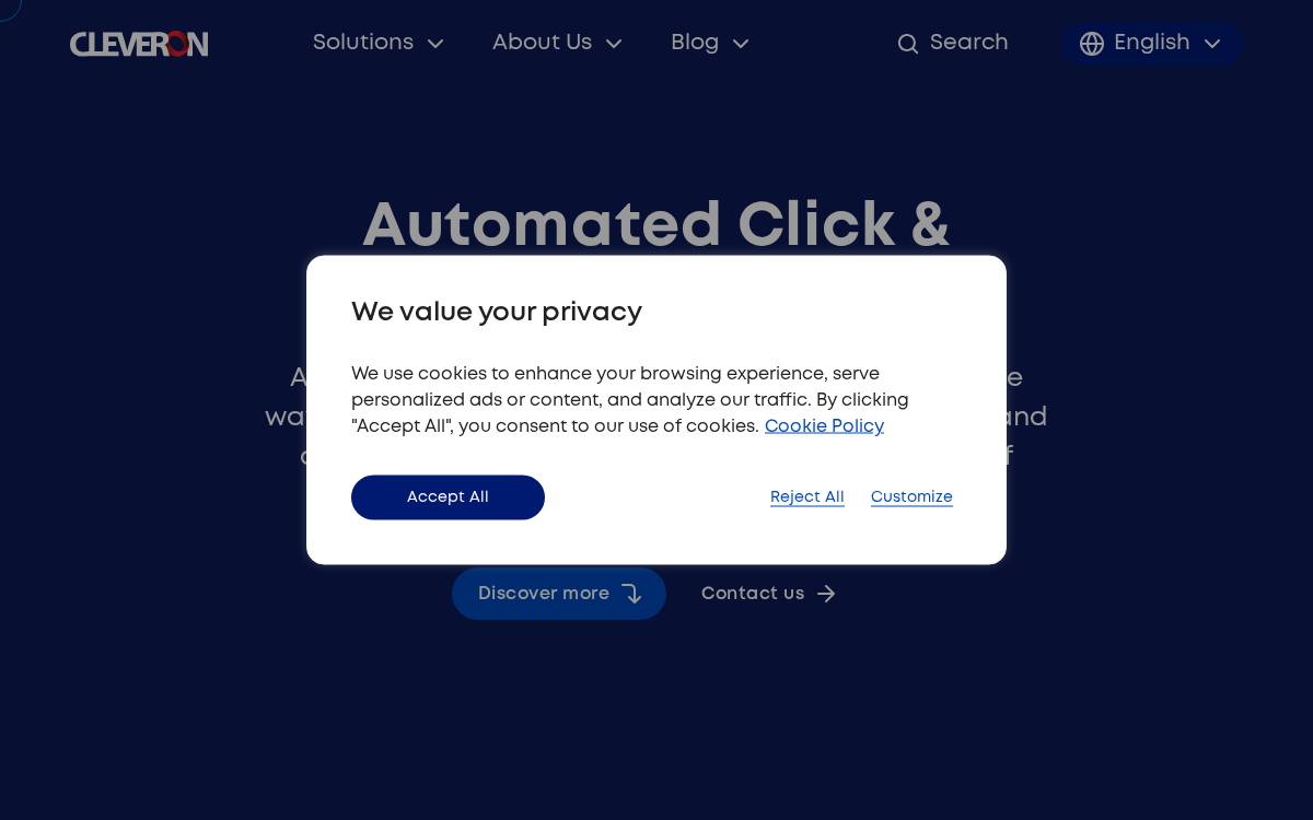 Cleveron website preview