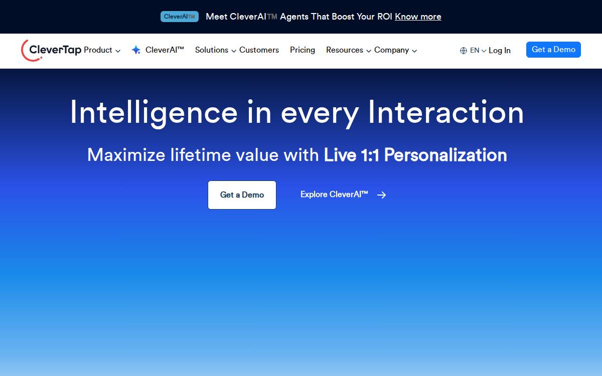 CleverTap website preview