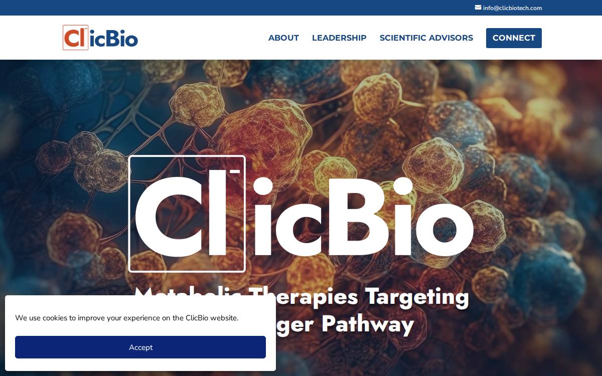 Clicbiotech website preview