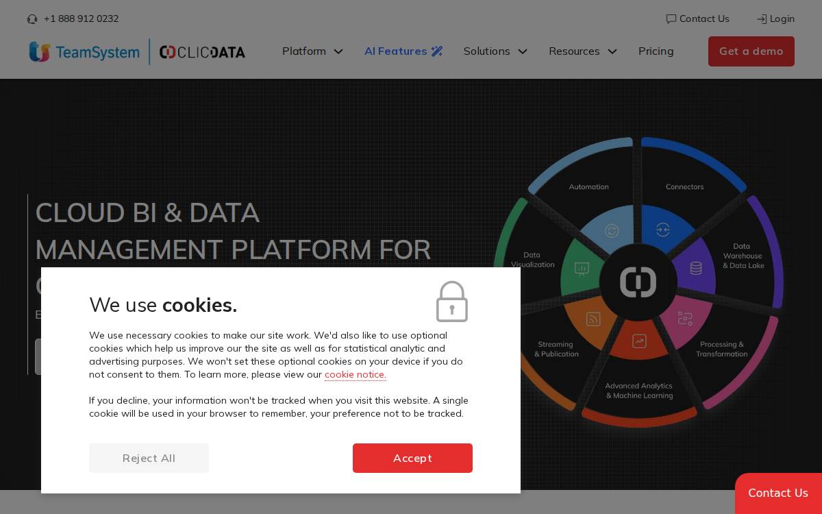 ClicData website preview
