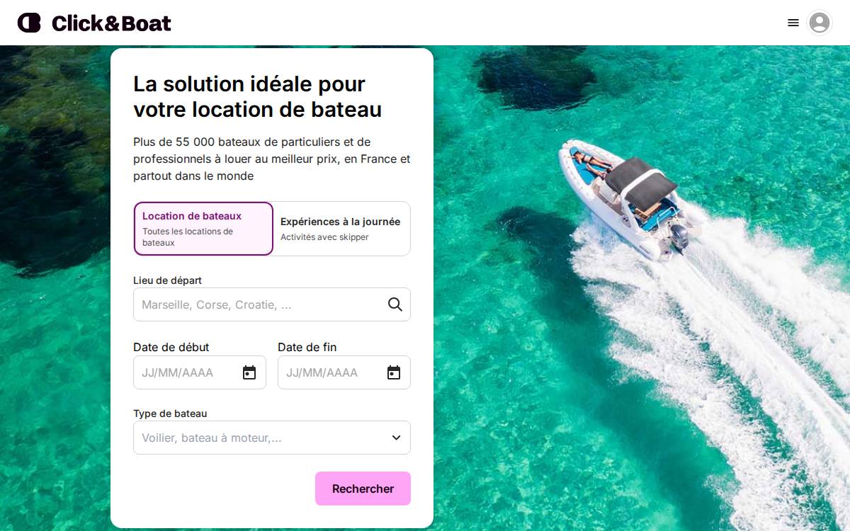 Click & Boat website preview