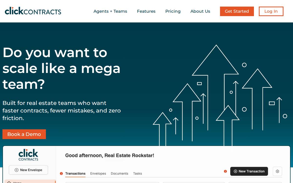 Click Contracts website preview