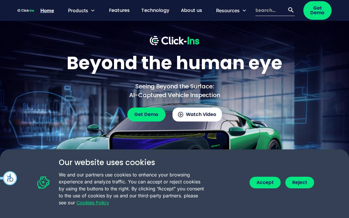 Click-Ins website preview