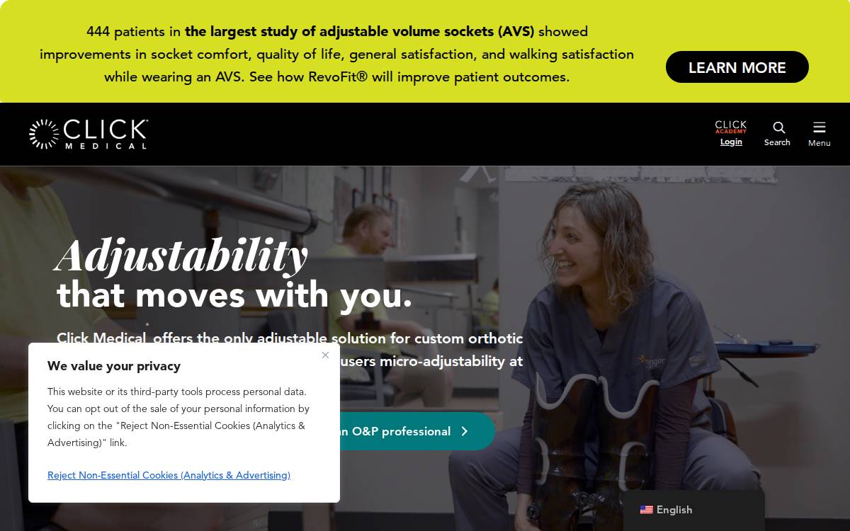 Click Medical website preview
