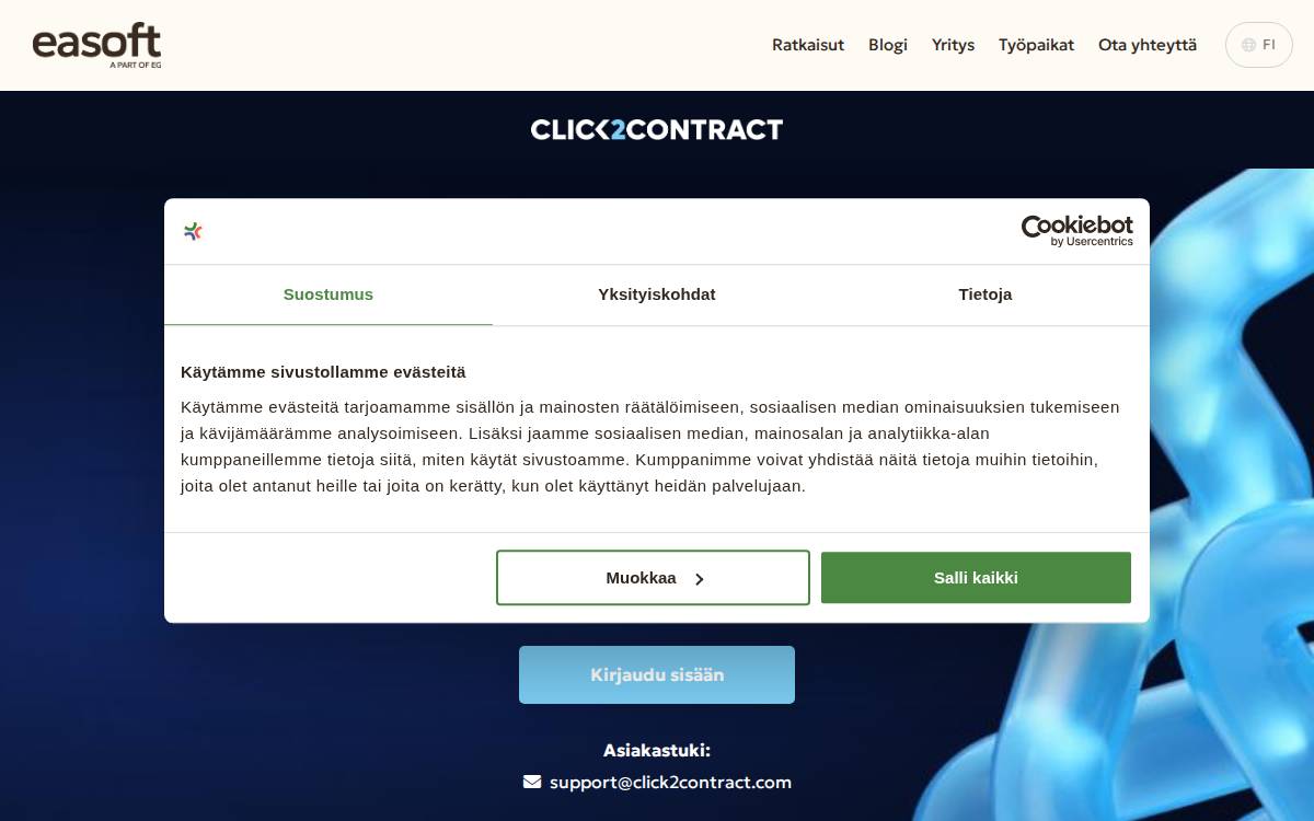 Click2Contract website preview