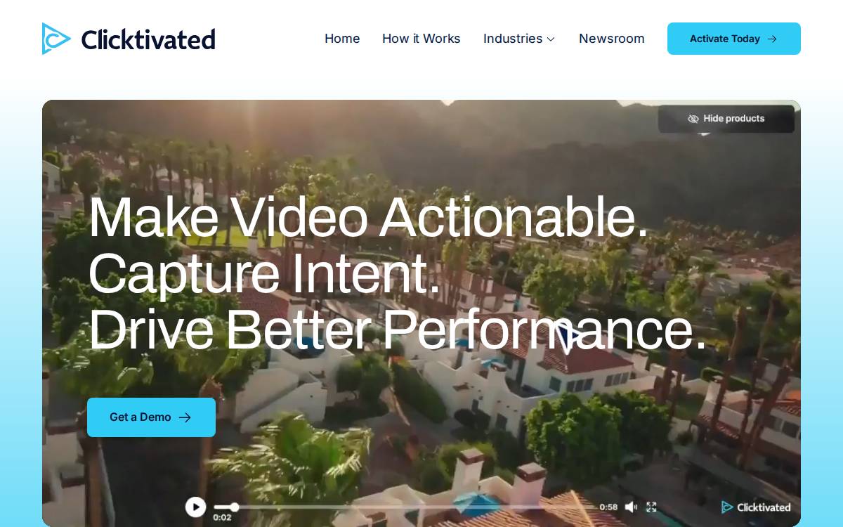 Clicktivated website preview