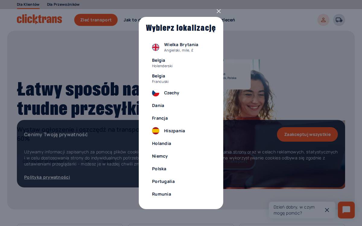Clicktrans website preview
