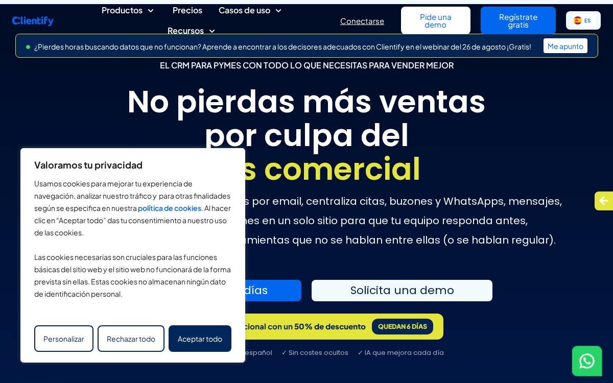 Clientify website preview