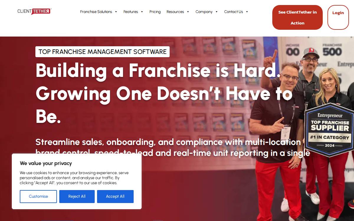 ClientTether website preview