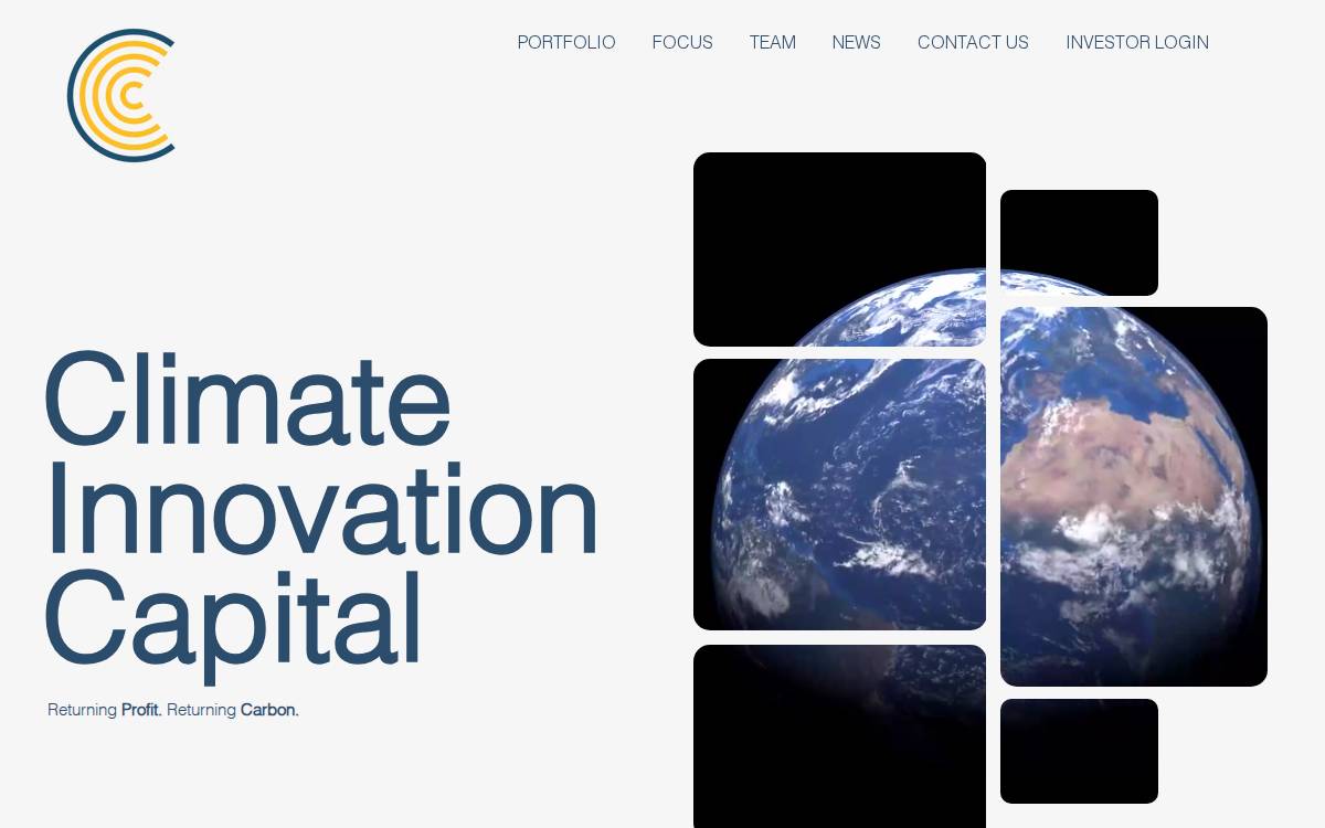 Climate Innovation Capital website preview