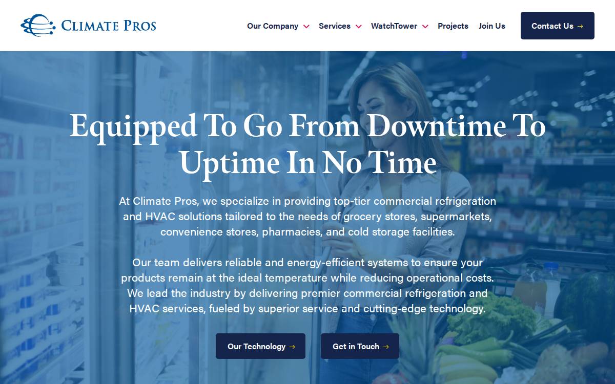 Climate Pros website preview
