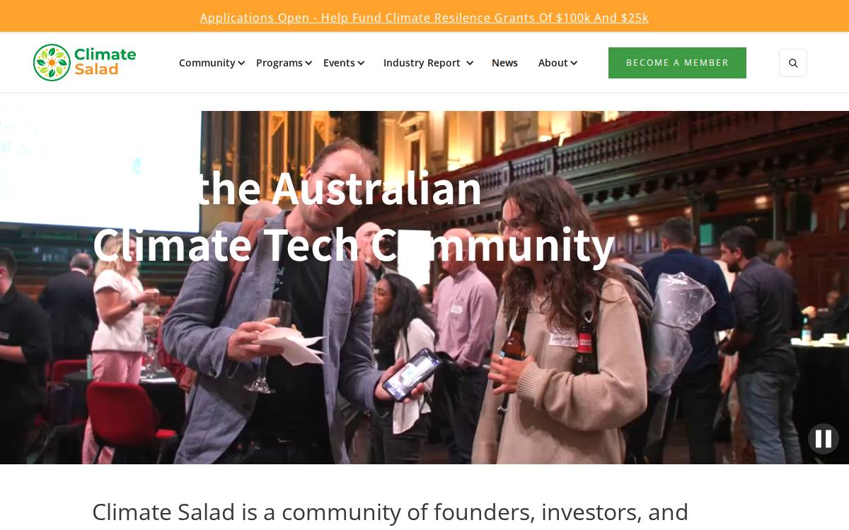 Climate Salad website preview