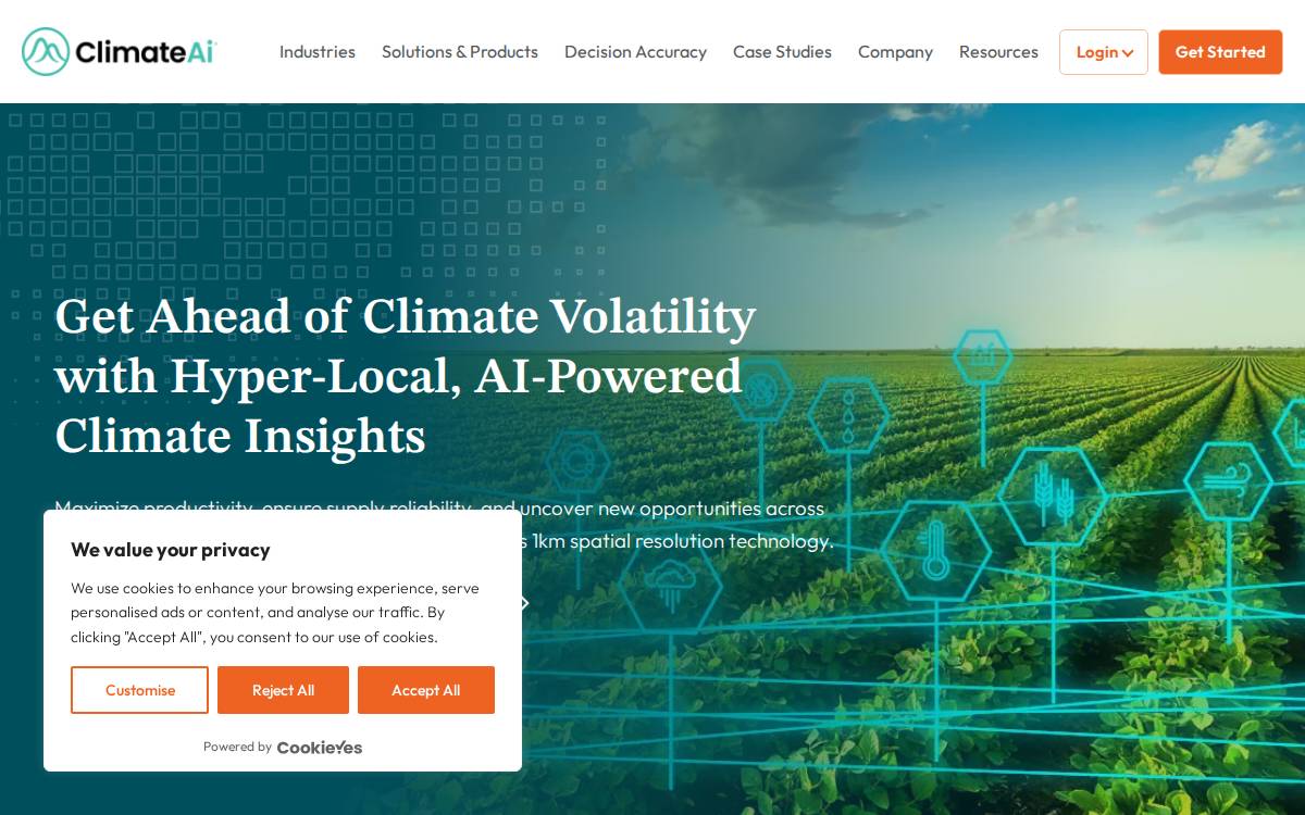 ClimateAI Website website preview