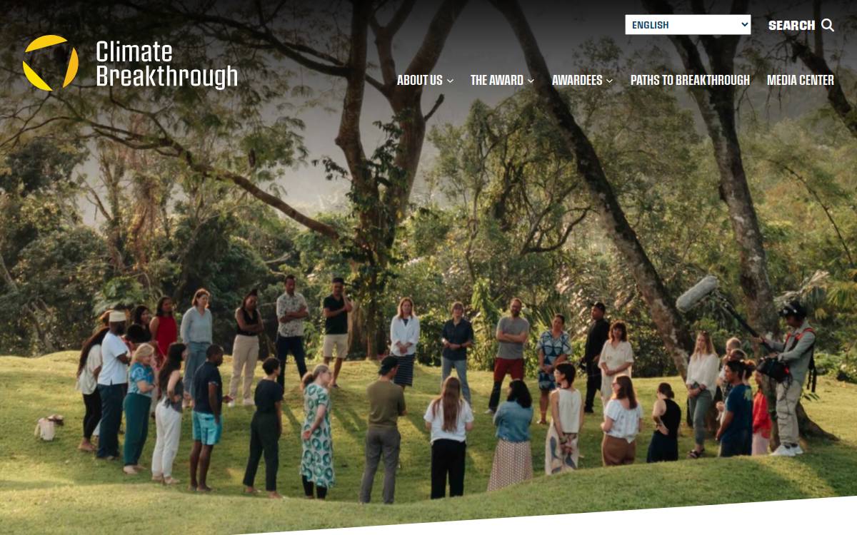 Climatebreakthrough website preview