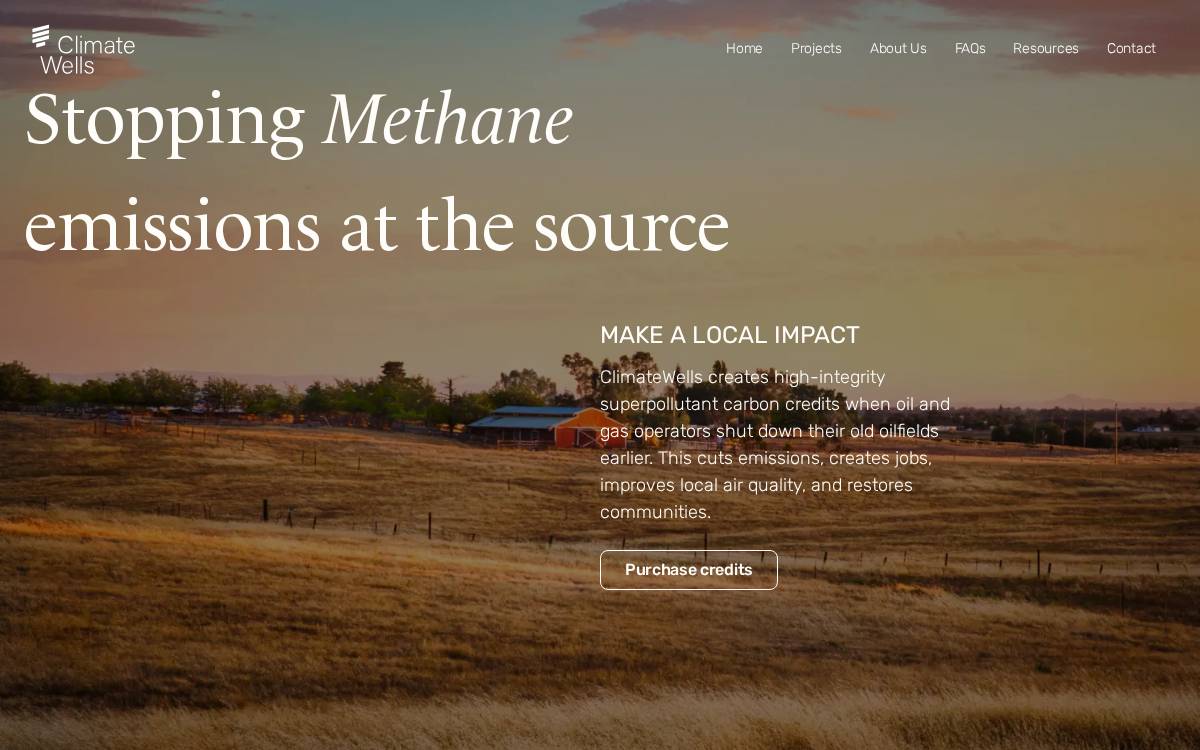 ClimateWells website preview