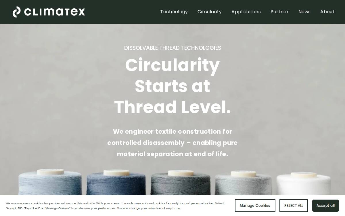 Climatex website preview
