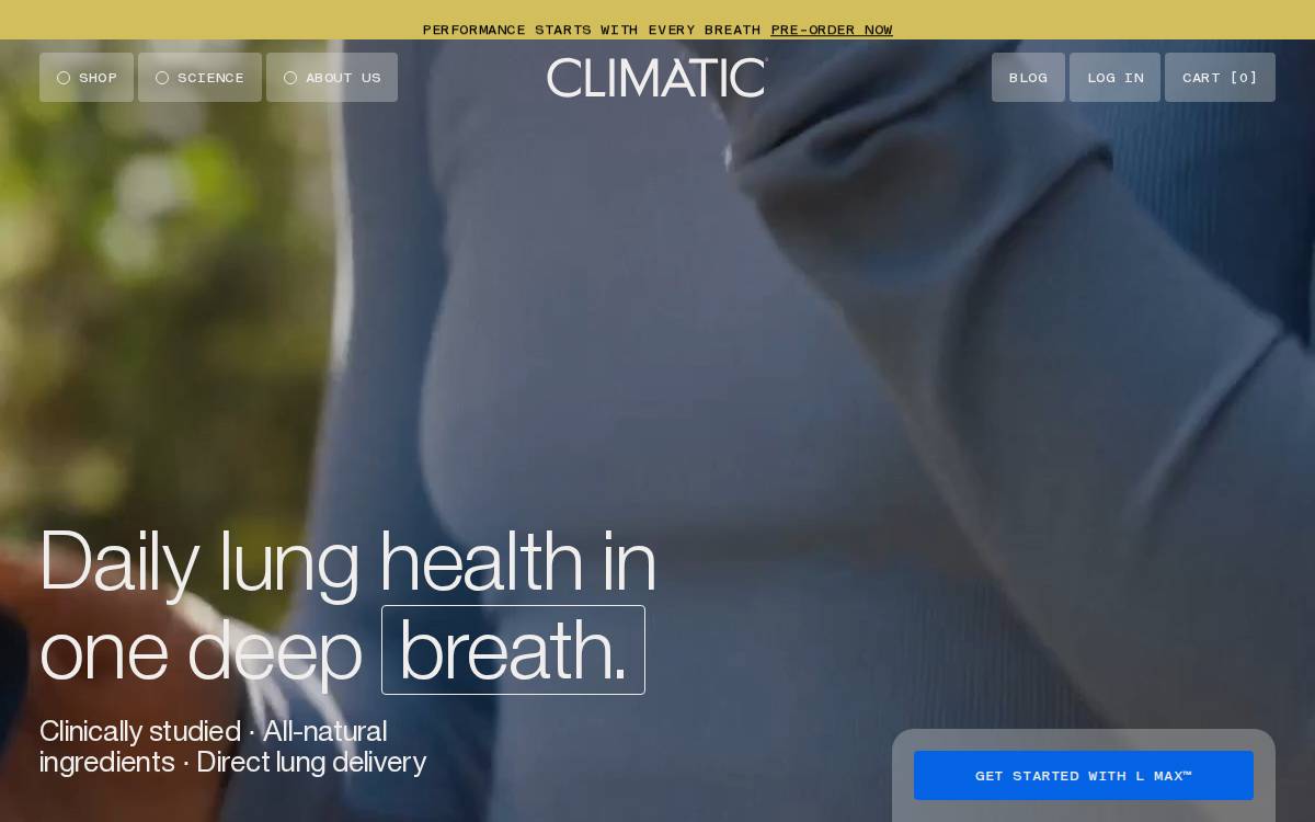 Climatic website preview