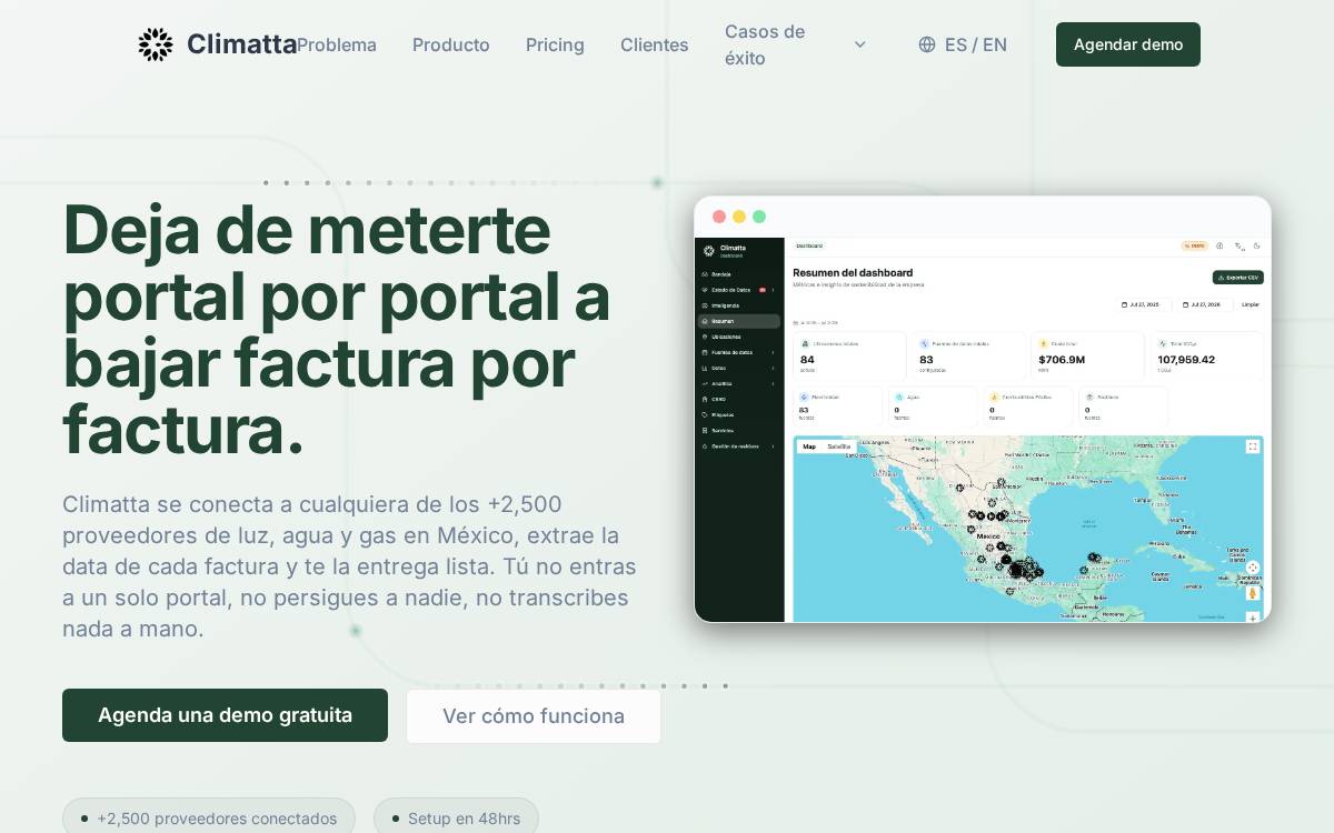 Climatta website preview