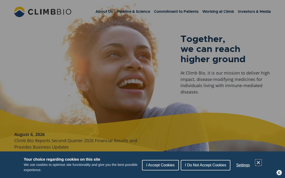 Climb Bio Website website preview