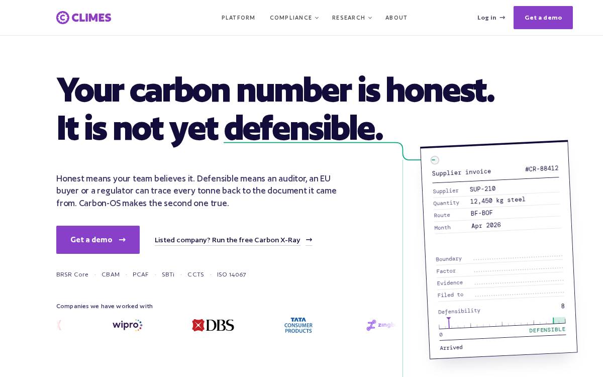 Climes website preview