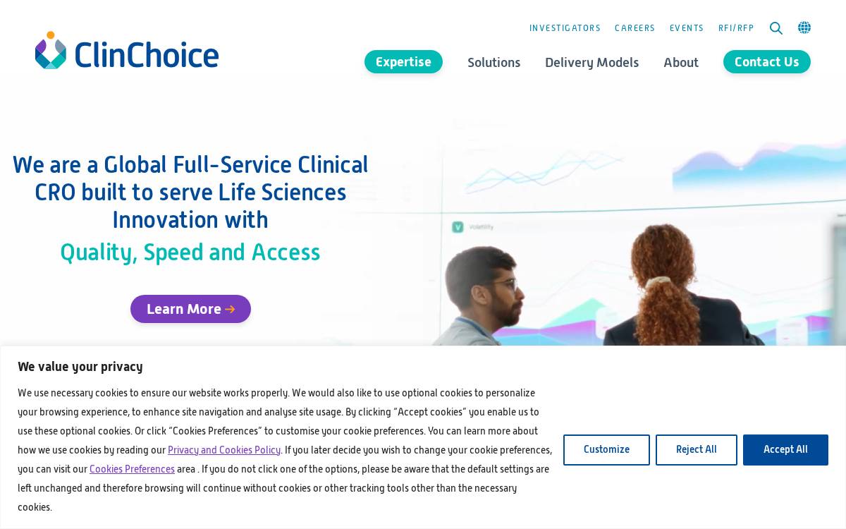 ClinChoice website preview