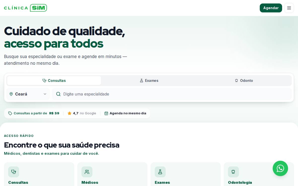 Clinicasim website preview