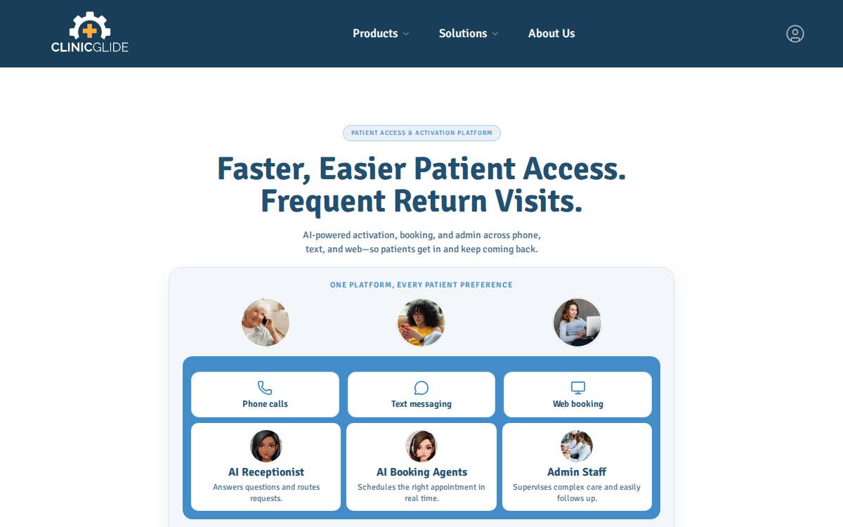 ClinicGlide website preview