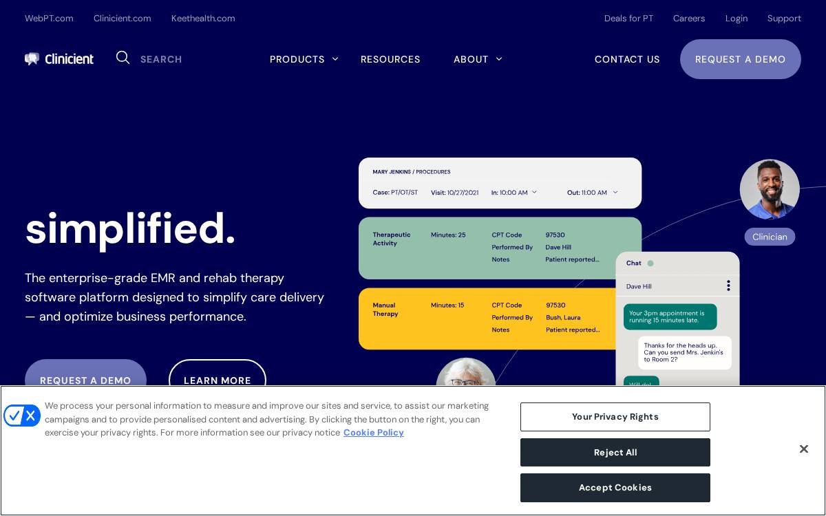 Clinicient website preview